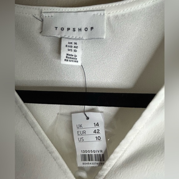 NWT TOPSHOP BRAND BUTTON FRONT BLOUSE SIZE 10 - Picture 5 of 5
